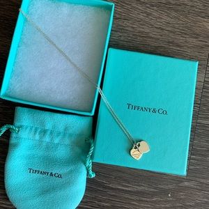 100% genuine Tiffany & Co mini heart duo necklace